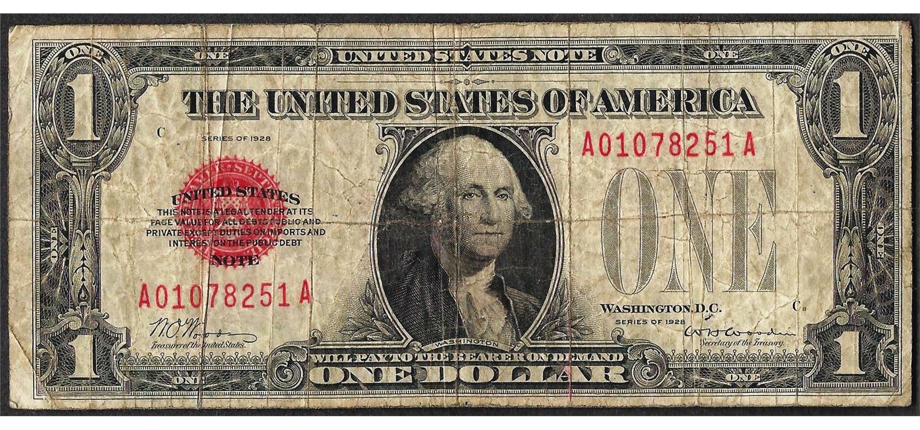 1928 $1 Legal Tender Note