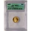 Image 1 : 2007 $5 American Gold Eagle Coin ICG MS70