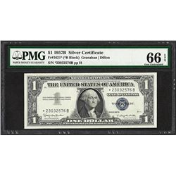 1957B $1 Silver Certificate STAR Note Fr.1621* PMG Gem Uncirculated 66EPQ