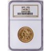 Image 1 : 1893 $10 Liberty Head Eagle Gold Coin NGC MS62