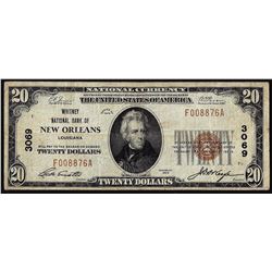 1929 $20 New Orleans, LA CH# 3069 National Currency Note