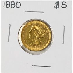 1880 $5 Liberty Head Half Eagle Gold Coin