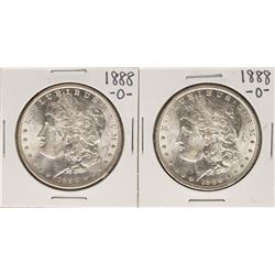 Lot of (2) 1888-O $1 Morgan Silver Dollar Coins