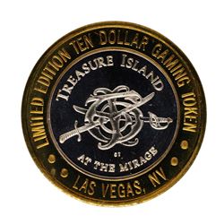 .999 Fine Silver Treasure Island Las Vegas, Nevada $10 Limited Edition Gaming To
