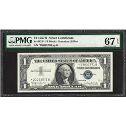 1957B $1 Silver Certificate STAR Note Fr.1621* PMG Superb Gem Uncirculated 67PPQ