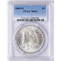 1884-O $1 Morgan Silver Dollar Coin PCGS MS63