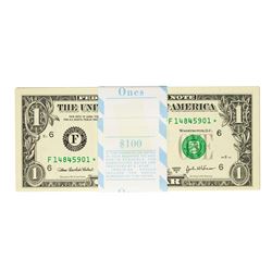Pack of (100) Consecutive 2003A $1 Federal Reserve STAR Notes Atlanta