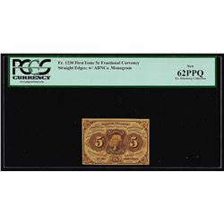 July 17, 1862 First Issue 5 Cent Fractional Currency Note PCGS New 62PPQ