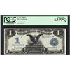Image 1 : 1899 $1 Black Eagle Silver Certificate Note Fr.236 PCGS Choice New 63PPQ