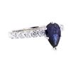 Image 1 : 14KT White Gold 1.31 ctw Sapphire and Diamond Ring