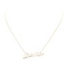 Image 1 : 14KT Yellow Gold 0.02 ctw Diamond "Giselle" Name Plate Necklace