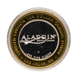 .999 Fine Silver Aladdin Resort & Casino Las Vegas $10 Limited Edition Gaming To