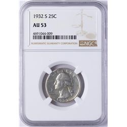 1932-S Washington Quarter Coin NGC AU53