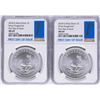 Image 1 : Lot of (2) 2018 South Africa Krugerrand Silver Coins NGC MS69 First Day of Issue