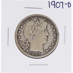 1907-D Barber Half Dollar Coin