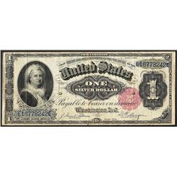 1891 $1 Martha Washington Silver Certificate Note