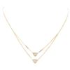 Image 1 : 14KT Yellow Gold 0.38 ctw Diamond Double Heart Necklace