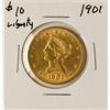 Image 1 : 1901 $10 Liberty Head Eagle Gold Coin