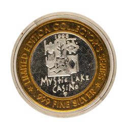 .999 Fine Silver Mystic Lake Casino $10 Limited Edition Gaming Token