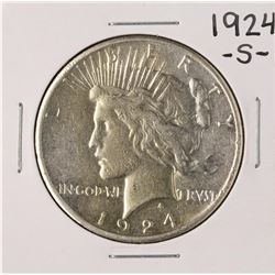 1924-S $1 Peace Silver Dollar Coin