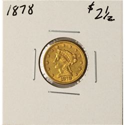 1878 $2 1/2 Liberty Head Quarter Eagle Gold Coin