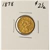 Image 1 : 1878 $2 1/2 Liberty Head Quarter Eagle Gold Coin