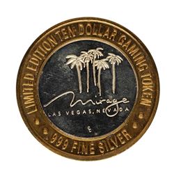 .999 Fine Silver Mirage Las Vegas, Nevada $10 Limited Edition Gaming Token