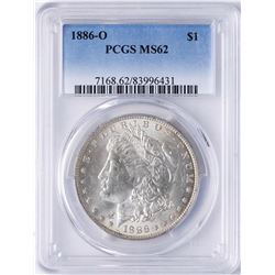 1886-O $1 Morgan Silver Dollar Coin PCGS MS62