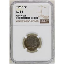1920-S Buffalo Nickel Coin NGC AU58