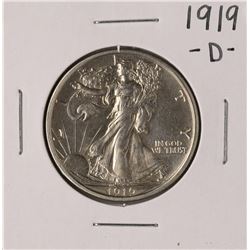 1919-D Walking Liberty Half Dollar Coin