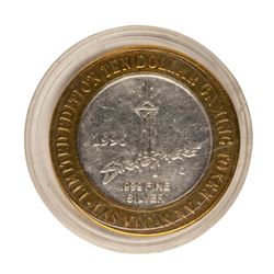 .999 Fine Silver Stratosphere Las Vegas, Nevada $10 Limited Edition Gaming Token
