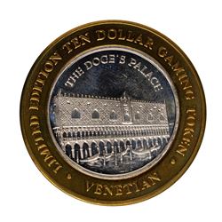 .999 Fine Silver The Venetian Las Vegas, Nevada $10 Limited Edition Gaming Token