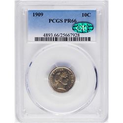 1909 Proof Barber Dime Coin PCGS PR66 CAC Amazing Toning