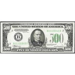 1934A $500 Federal Reserve Note New York