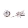 Image 2 : 14KT White Gold 1.01 ctw Diamond Earrings