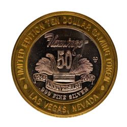 .999 Fine Silver Flamingo Casino Las Vegas, NV $10 Limited Edition Gaming Token