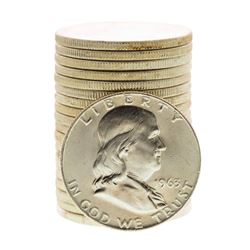 Roll of (20) Brilliant Uncirculated 1963-D Franklin Half Dollar Coins