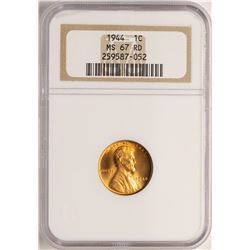 1944 Lincoln Wheat Cent Coin NGC MS67RD