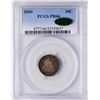 Image 1 : 1880 Proof Seated Liberty Dime Coin Arrows PCGS PR66 CAC Amazing Toning