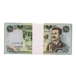 Lot of (25) Iraqi 25 Dinars Saddam Hussein Notes