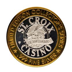 .999 Fine Silver St. Croix Casino Turtle Lake $10 Limited Edition Gaming Token
