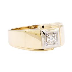 14KT Yellow and White Gold 0.30 ctw Mens Ring