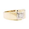 Image 1 : 14KT Yellow and White Gold 0.30 ctw Mens Ring