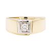 Image 2 : 14KT Yellow and White Gold 0.30 ctw Mens Ring