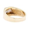 Image 3 : 14KT Yellow and White Gold 0.30 ctw Mens Ring