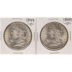 Lot of (2) 1899-O $1 Morgan Silver Dollar Coins