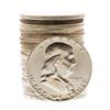 Image 1 : Roll of (20) Brilliant Uncirculated 1957 Franklin Half Dollar Coins