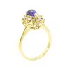 Image 4 : 18KT Yellow Gold 1.49 ctw Tanzanite and Diamond Ring