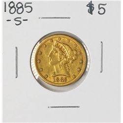 1885-S $5 Liberty Head Half Eagle Gold Coin