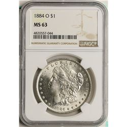 1884-O $1 Morgan Silver Dollar Coin NGC MS63